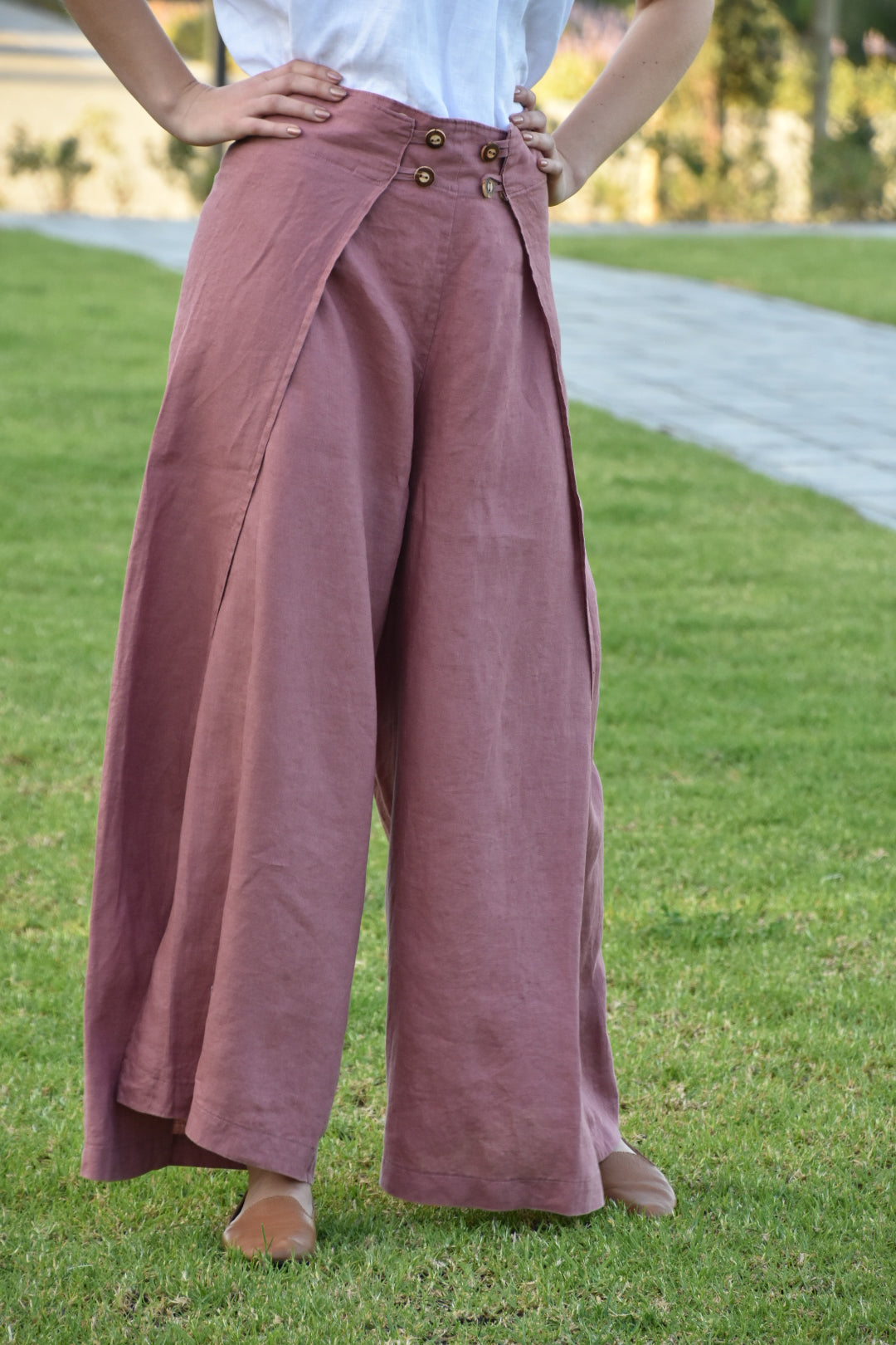 Wide Legged Pants Suit w/ Wrap-up Top - Afrocentric Network